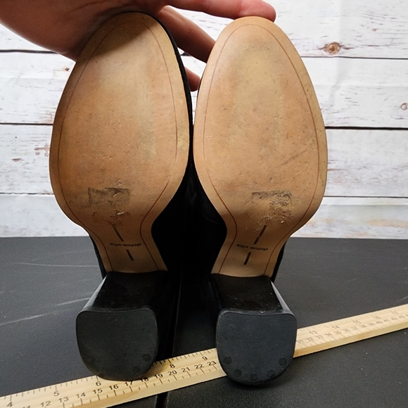 Dolce Vita Black Suede Knee High Heeled Boot..size 9 - Picture 6 of 8